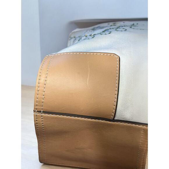 Tory Burch Ella Large Floral Canvas Tote Bag - Picture 13 of 15